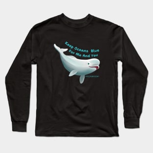 Beluga Whale Design Long Sleeve T-Shirt